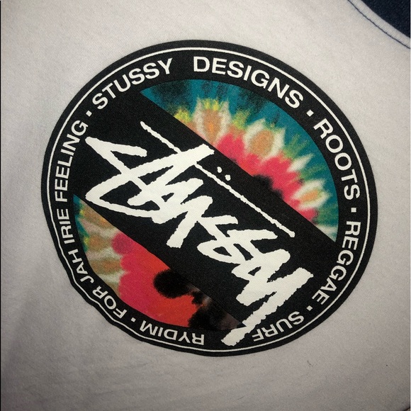 Stussy TieDye Graphic Baseball Tee - Picture 2 of 3